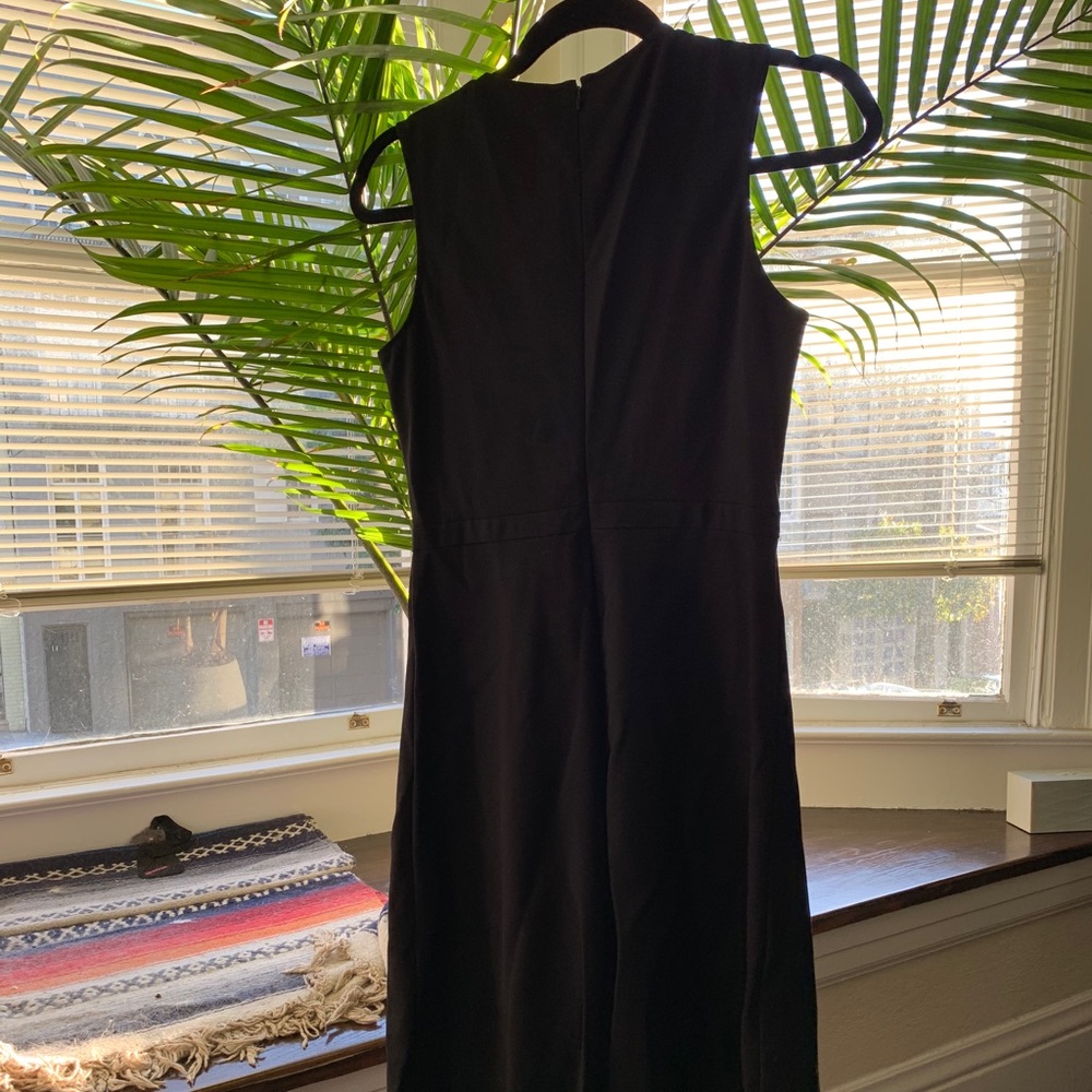 Ponte sleeveless flair dress